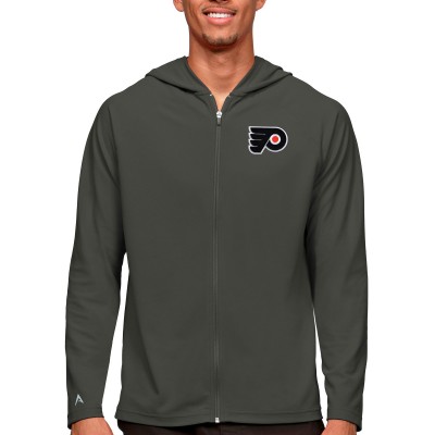 Толстовка на молнии Philadelphia Flyers Antigua Logo Legacy - Charcoal