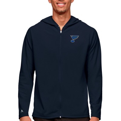 Толстовка на молнии St. Louis Blues Antigua Logo Legacy - Navy