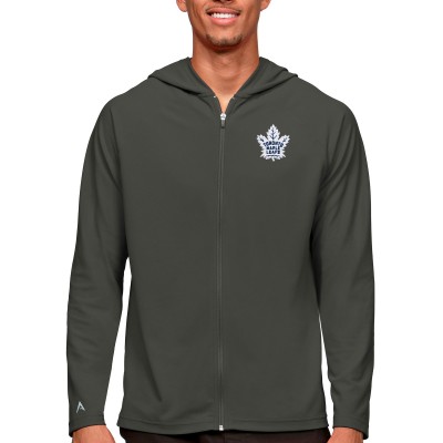 Толстовка на молнии Toronto Maple Leafs Antigua Logo Legacy - Charcoal