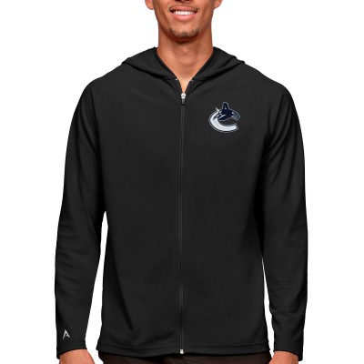 Толстовка на молнии Vancouver Canucks Antigua Logo Legacy - Black