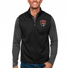 Florida Panthers Antigua Links Full-Zip Golf Vest - Black