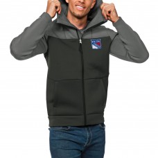 Толстовка на молнии New York Rangers Antigua Protect - Steel/Charcoal