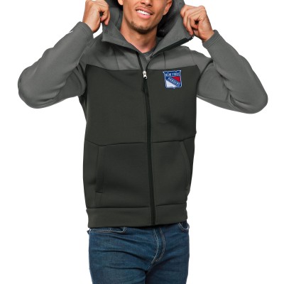 Толстовка на молнии New York Rangers Antigua Protect - Steel/Charcoal