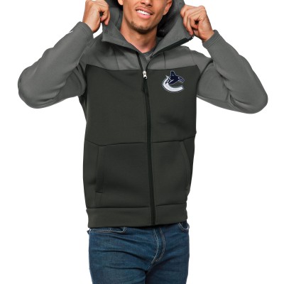 Толстовка на молнии Vancouver Canucks Antigua Protect - Steel/Charcoal