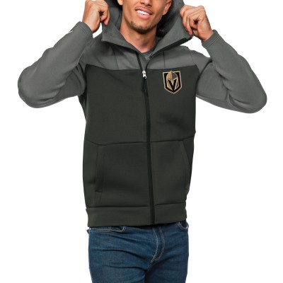 Толстовка на молнии Vegas Golden Knights Antigua Protect - Steel/Charcoal