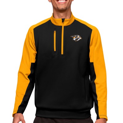 Кофта на короткой молнии Nashville Predators Antigua - Black/Gold