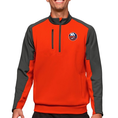 Кофта на молнии New York Islanders Antigua - Orange/Charcoal