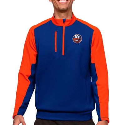 Кофта на молнии New York Islanders Antigua - Royal/Orange