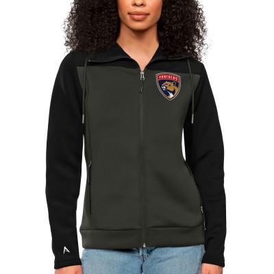 Толстовка на молнии Florida Panthers Antigua Womens Protect - Black/Charcoal