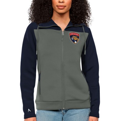 Толстовка на молнии Florida Panthers Antigua Womens Protect - Navy/Steel