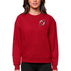 Женская свитшот New Jersey Devils Antigua Red Primary Logo Victory Crewneck Pullover Женская свитшот New Jersey Devils Antigua Red Primary Logo Victory Crewneck Pullover
