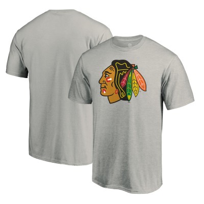 Футболка Chicago Blackhawks Logo - Heather Gray