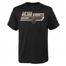 Vegas Golden Knights Youth Stick Logo T-Shirt - Black