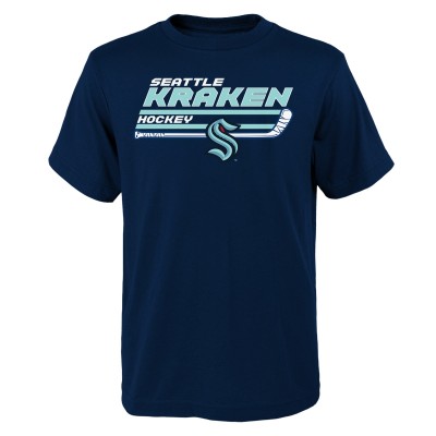 Футболка Seattle Kraken Youth Stick Logo - Deep Sea Blue