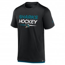 Футболка San Jose Sharks Fanatics Black Authentic Pro Tech Футболка San Jose Sharks Fanatics Black Authentic Pro Tech