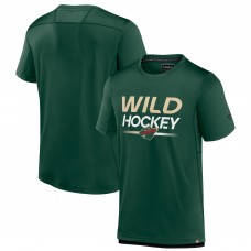 Футболка Minnesota Wild Fanatics Green Authentic Pro Tech
