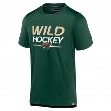Футболка Minnesota Wild Fanatics Green Authentic Pro Tech