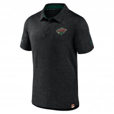 Поло Minnesota Wild Fanatics Authentic Pro Jacquard - Black