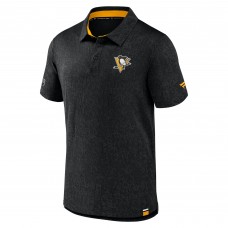 Поло Pittsburgh Penguins Fanatics Black Authentic Pro Jacquard