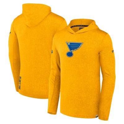 St. Louis Blues Fanatics Gold Authentic Pro Pullover Hoodie