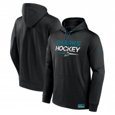 San Jose Sharks Fanatics Black Authentic Pro Fleece Pullover Hoodie San Jose Sharks Fanatics Black Authentic Pro Fleece Pullover Hoodie