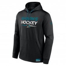 San Jose Sharks Fanatics Black Authentic Pro Fleece Pullover Hoodie San Jose Sharks Fanatics Black Authentic Pro Fleece Pullover Hoodie