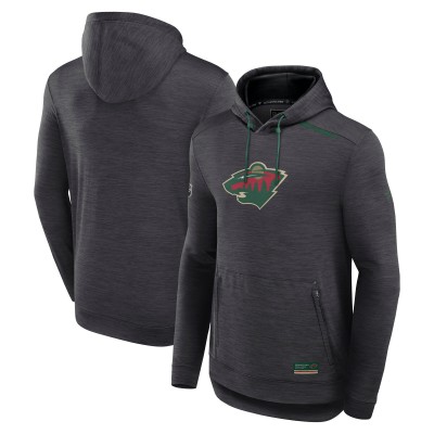 Толстовка Minnesota Wild Fanatics Heather Charcoal Authentic Pro Tech