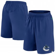 Vancouver Canucks Fanatics Blue Authentic Pro Tech Shorts