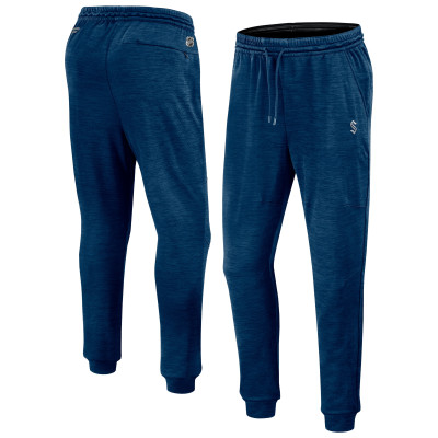 Seattle Kraken Fanatics Heather Deep Sea Blue Authentic Pro Fleece Sweatpants
