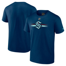 Seattle Kraken Fanatics Deep Sea Blue Authentic Pro Secondary Logo T-Shirt Seattle Kraken Fanatics Deep Sea Blue Authentic Pro Secondary Logo T-Shirt