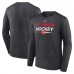 Calgary Flames Fanatics Heather Charcoal Authentic Pro Primary Long Sleeve T-Shirt