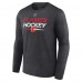 Calgary Flames Fanatics Heather Charcoal Authentic Pro Primary Long Sleeve T-Shirt