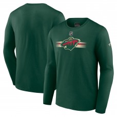 Футболка с длинным рукавом Minnesota Wild Fanatics Green Authentic Pro Secondary