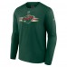 Футболка с длинным рукавом Minnesota Wild Fanatics Green Authentic Pro Secondary