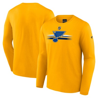 Футболка с длинным рукавом St. Louis Blues Authentic Pro Secondary Replen - Gold