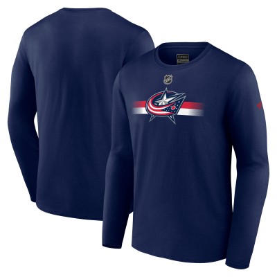 Футболка с длинным рукавом Columbus Blue Jackets Fanatics Authentic Pro Secondary - Navy