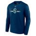 Seattle Kraken Fanatics Deep Sea Blue Authentic Pro Secondary Long Sleeve T-Shirt