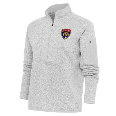 Кофта на короткой молнии Florida Panthers Antigua Womens Team Logo Fortune - Heather Gray