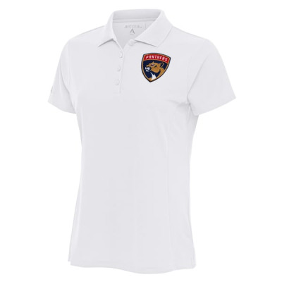 Женская поло Florida Panthers Antigua White Team Logo Legacy Pique