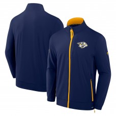 Nashville Predators Fanatics Navy Authentic Pro Rink Full-Zip Jacket