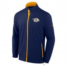 Nashville Predators Fanatics Navy Authentic Pro Rink Full-Zip Jacket