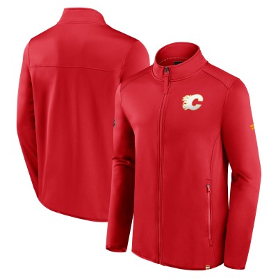 Calgary Flames Fanatics Red Authentic Pro Full-Zip Jacket