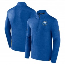 Buffalo Sabres Authentic Pro Quarter-Zip Pullover Top - Heather Royal