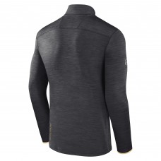 Кофта на короткой молнии Boston Bruins Fanatics Heather Charcoal Authentic Pro
