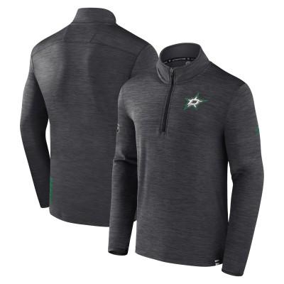 Кофта на короткой молнии Dallas Stars Authentic Pro - Heather Charcoal