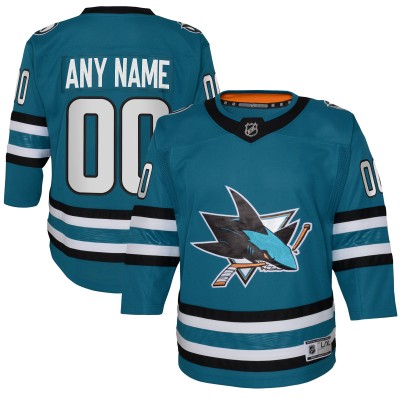 Именная джерси San Jose Sharks Youth Premier - Teal