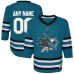 Именная джерси San Jose Sharks Youth Home Replica - Teal