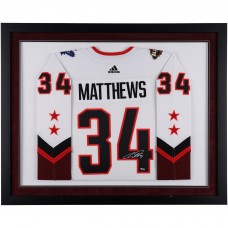Игровая джерси Auston Matthews Toronto Maple Leafs Autographed Fanatics Authentic Deluxe Framed 2022 NHL All-Star Game White Adidas Authentic