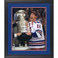 Mark Messier New York Rangers Autographed Fanatics Authentic 16 x 20 Framed Receiving Stanley Cup Photograph with 94 SC Champs Inscription