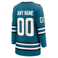 Женская Именная джерси San Jose Sharks Fanatics Teal Home Breakaway